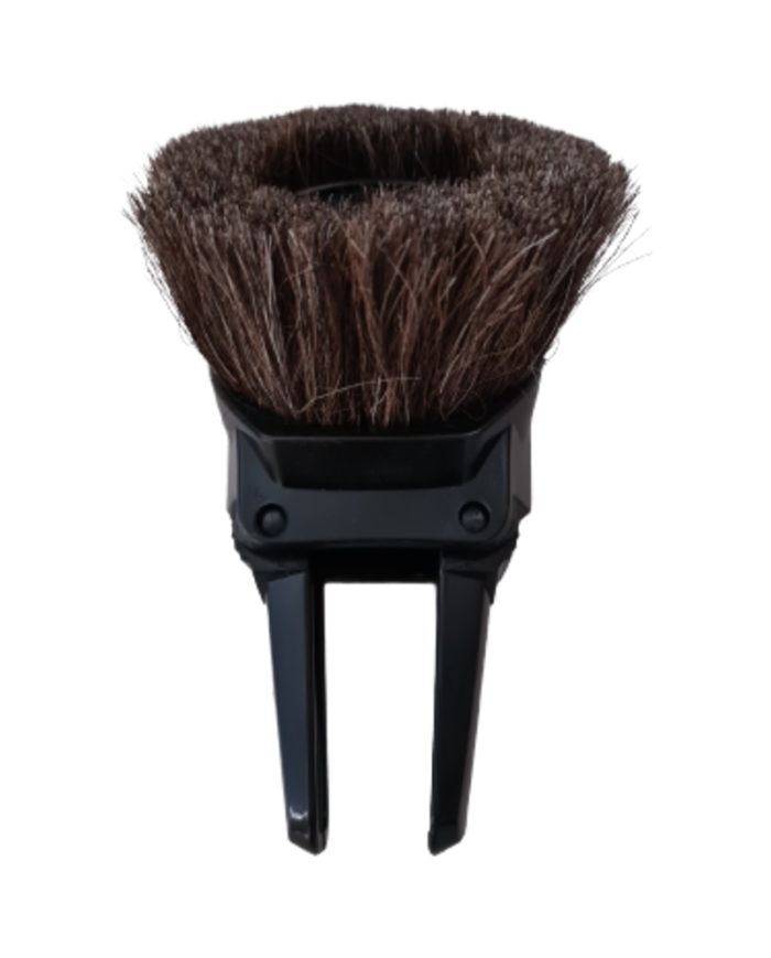 Brosse à épousseter 2 en 1 brosse ronde et suceur étroit